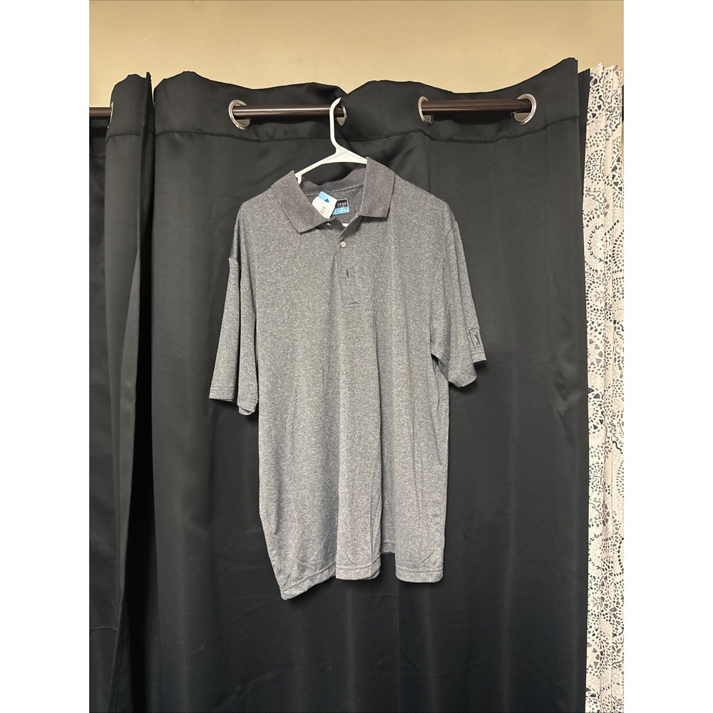 PGA Tour Polo Shirt Mens Extra Large XL Gray Moisture Wick Golfing Golf #2